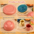 Bocaoying Unbreakable Reusable Lightweight Wheat Straw Dinnerware Sets for 4, 36 Piece
