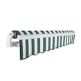 thumbnail image 3 of Awntech 14 Ft Maui Right Motorized Heavy Duty Patio Retractable Awning (168in x 9.25in x 120in), Forest/White Stripe, 3 of 7