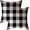Black, variant on Set of 2 Lemon Yellow and White Farmhouse Buffalo Check Plaid Throw Pillow Covers Decorative Indoor Outdoor Cushion Cover Polyester Linen for Summer Home Decor,16 x 16 Inches
