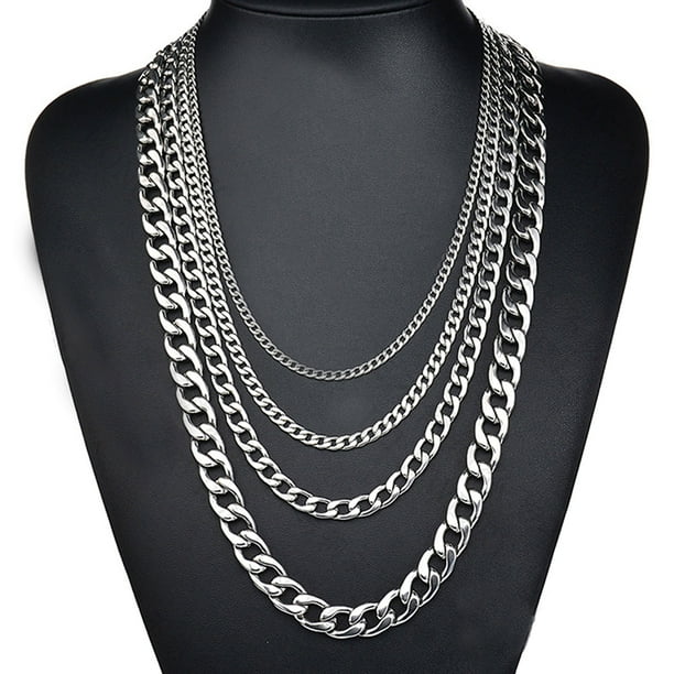 Wangrenl Wangrenl 50cm 70cm Stainless Steel Silver Tone Chain Cuban Curb Mens Necklace 3 5 7 9 11mm Walmart Com Walmart Com Wangrenl Wangrenl 50cm 70cm Stainless Steel Silver Tone Chain Cuban Curb Mens Necklace 3 5 7 9 11mm Walmart Com Walmart Com