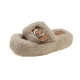 thumbnail image 2 of Gamivast Slippers for Women Indoor Soft Fuzzy Memory Foam Open Toe House Shoes with Anti-Slip Platformed Trendy Cozy Slip-On Loafer with Fleece Lining, 2 of 6