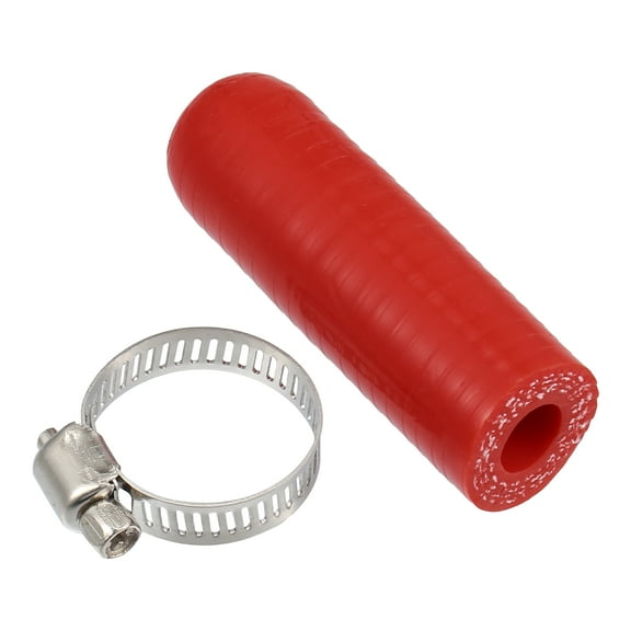 1 Set Universal Car Silicone Coolant Cap with Clamp for Coolant Heater Bypass 0.39" 10mm ID