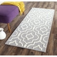 thumbnail image 3 of SAFAVIEH Cambridge Julian Geometric Wool Area Rug, Silver/Ivory, 6' x 6' Round, 3 of 10
