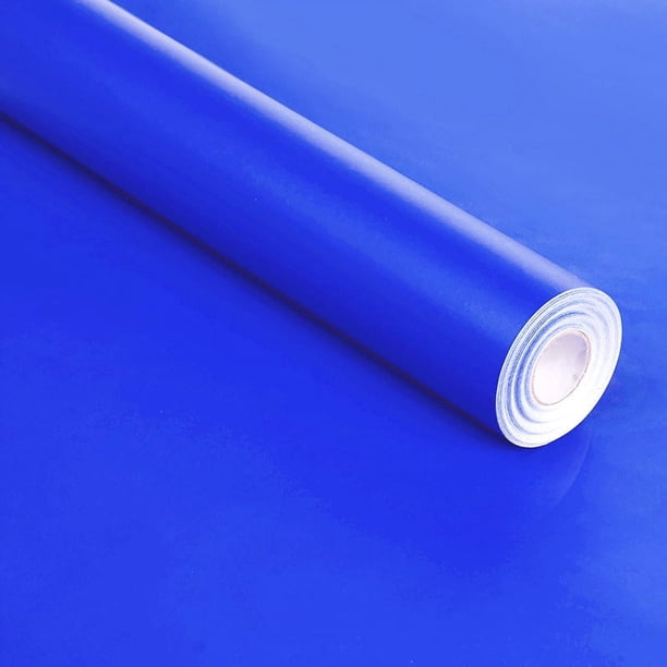 1pc Klein Blue Peel And Stick Wallpaper Modern Contact Paper Solid Color Waterproof Oil-proof Heat Resistant Wallpaper Self Adhesive Vinyl Wallpaper For Kitchen Countertop Cupboard Drawer Liner Furnit