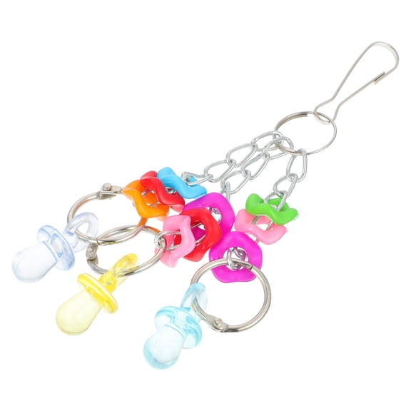 BESTYASH Parrot Bite Chewing Toy Multi Colored Rings for Cage Playtime 1Pack