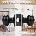 thumbnail image 4 of (2 Pack) knobelite Black Round Entry Door Knobs Keyed Alike, Exterior/Interior Door Handles Bedroom Bathroom/Front/Offic Doors, Door Lock with Locks and 3 Combo Keys Lock Security, 4 of 6