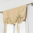 thumbnail image 2 of CUH Beige Blackout Roman Curtains for Kids Bedroom Thermal Insulated Curtains Rod Pocket Tie Up Shade Curtains 1-Panel for Small Windows Bathroom Kitchen (30 x 46 Inches Long), 2 of 7