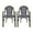 Black/White/Black + White/Anti Brass, variant on Cecil Aluminum and Wicker Outdoor French Bistro Chairs, Set of 2, Black, White, and Brown Wood