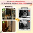 thumbnail image 5 of Lumizone Extra Tall Cat Gate 55.12" High Pressure Mounted Black 42.52"-46.64" Extra Wide 2025 New (10 Sizes) 1.37" Gap No Drilling Auto-Close One-Handed Operation Tall Pet Gate for Dogs, 5 of 10