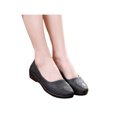thumbnail image 3 of Frontwalk Womens Work Shoe Slip On Casual Shoes Low Wedge Flats Kitchen Non-Slip Loafers Women Comfort Black B 7.5, 3 of 9
