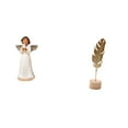thumbnail image 1 of Figura de querubín de resina con paloma y escultura en forma de hoja metálica. Adorno abstracto nórdico creativo para la decoración de la mesa del sal, 1 of 8
