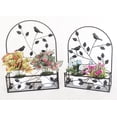 thumbnail image 5 of Black Metal Hanging Plant Holder 2 Pcs Set Outdoor Wall Decor, 5 of 5