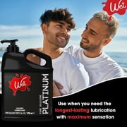 Wet Platinum Silicone-Based Lube, Ultra Long Lasting Premium Personal Lubricant, 128 fl oz