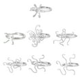 thumbnail image 6 of Lerpwige 18x21mm Opening Women Blank Rings Base Heteromorphic Rings Brackets DIY Women, 6 of 13