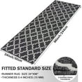 thumbnail image 2 of Yamaziot 2'x8' Runner Rug Long Farmhouse Kitchen Laundry Room Rug Runner Non Slip Washable Hallway Runner Rug Area Rug, Black, 2 of 9