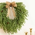 thumbnail image 6 of Artificial Christmas Wreath, Green Holiday Door Decor, Plastic Winter Wreath, Indoor Outdoor Decoration for Home, 6 of 9
