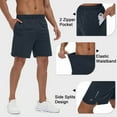 thumbnail image 5 of QPNGRP Men's 7" Athletic Basketball Shorts Workout Gym Quick Dry Shorts Lightweight Mesh Running Shorts Darkgray M, 5 of 7