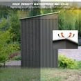 thumbnail image 3 of Catrimown Durable UV Resistant Metal Outdoor Storage Shed, 72.1 x 90.5 x 51.2, Grey, 3 of 7