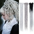 thumbnail image 3 of Extension Ombre pour Dreadlocks, Cheveux Synthétiques Résistants à la Chaleur pour Crochet et Tressage, Extension Torsadée Faite à la Main pour Femmes, Brun Foncé 20”-35g, 3 of 6