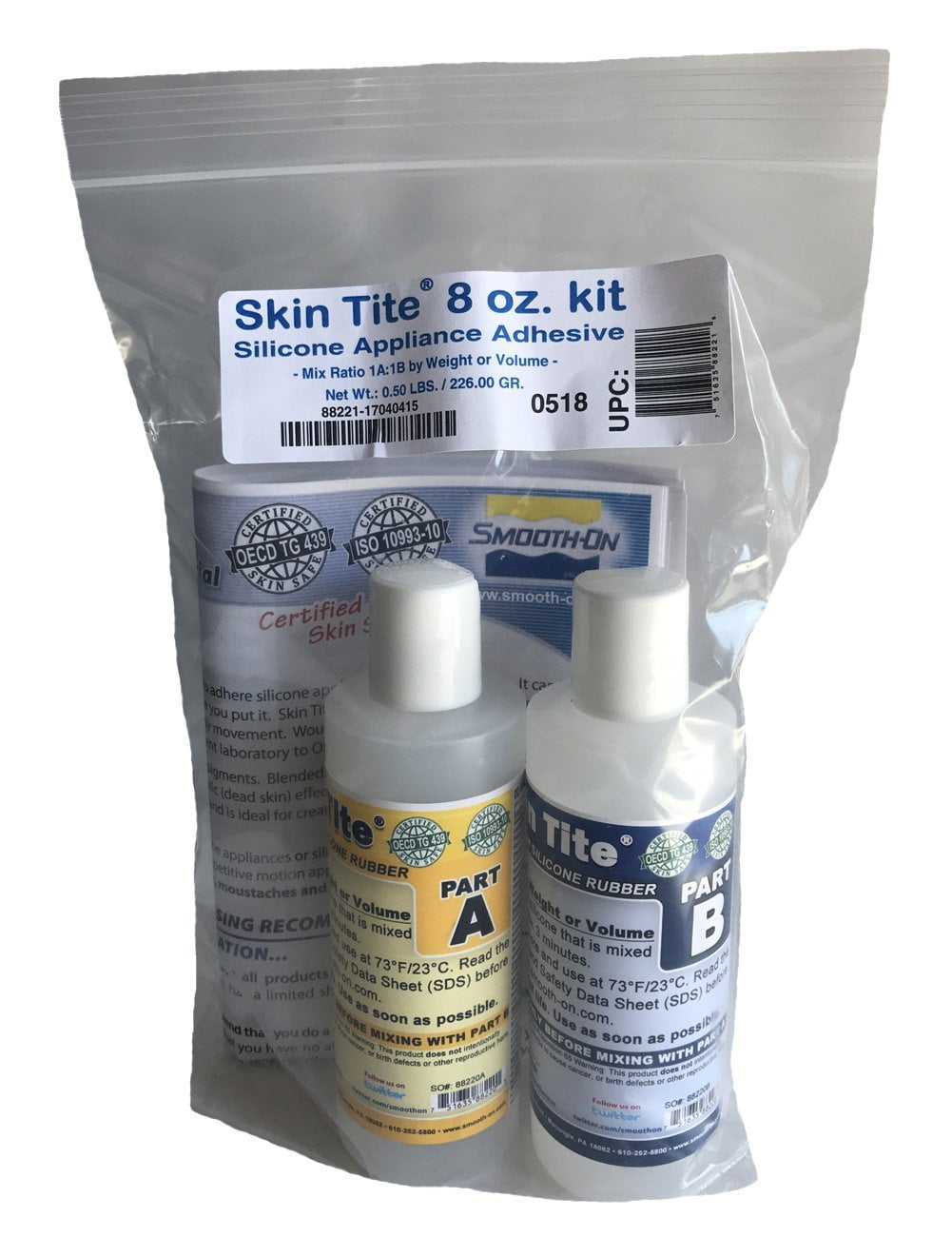 Skin Tite Silicone Prosthetic Builder and Adhesive 8oz. Unit