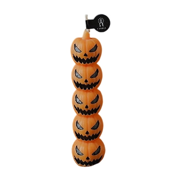 AHGQT Gothic Halloween Dinner Candle Set, Mini Skull Pumpkin Stacked & Witch Finger Spooky Candles, Festive Party Decor, Basket Stuffers & Fall Holiday Gifts, Chamomile Fragrance
