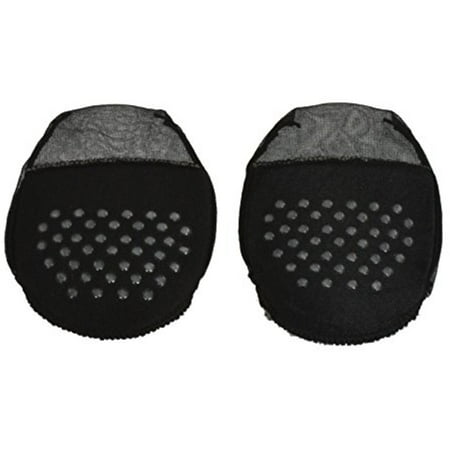 Gi Cushion Sole Socks - Sierra Socks Women's 4 Pack Sheer Closed Toe Cover With Cushion Non-Skid Sole W10012 (One Size, Black)