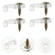 thumbnail image 2 of Clips de retención de vidrio de 50 pcs espejo de la puerta del gabinete de la puerta del gabinete con tornillos, 2 of 6