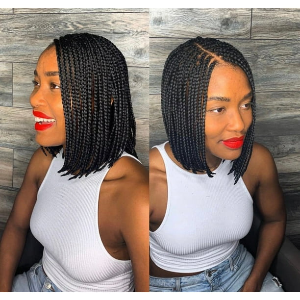  Braided bob sheshopperhairs hand braided bob wig braid wig glueless ...