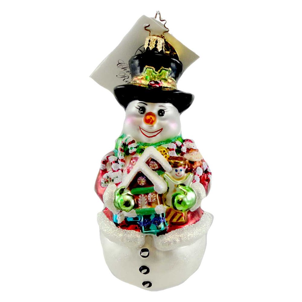 Christopher Radko SNOW SWEETS SPECTACULAR Glass Ornament Snowman