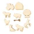thumbnail image 5 of ETHZZLE Unfinished Wooden Farm Animals for Crafts Beige 45Pcs Diy Embellishments, 5 of 7