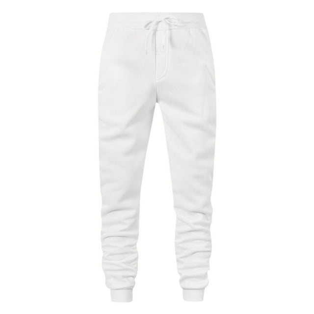 Ketyyh-chn99 Mens Work Pants Linen Pants Work Linen Wide Leg Pants Loose Fit Athletic Pants White,M