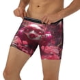 thumbnail image 3 of Xecao Surreal Pink Headphones Print Boxer Briefs for Men's Stretch Moisture-Wicking Underwear, Mid-Rise Classics breathable fabric, 3 of 7
