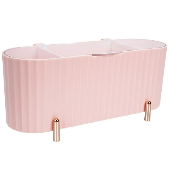 Zehuanyu Pad Cosmetic Storage Box Makeup Storage Case 24.1x9.1cm Pink