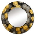 thumbnail image 2 of Designart "Mellow Umbrella Skyscape" Sky Rund Mirror For Wall Decor - Large Yellow Round Printed Mirror -Traditional Round Living Room Mirror - 36" x 36", 2 of 6