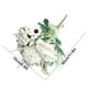 thumbnail image 3 of Flores de rosas artificiales - Rosas de tela de seda realistas para decoración del hogar, bodas, fiestas - 12,2" de altura - Blanca, roja, champán, verde, 3 of 6