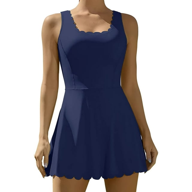 Robe de Tennis pour Femmes avec Soutien-Gorge Intégré, Robe d'Entraînement Athlétique de Golf avec Shorts et Poches