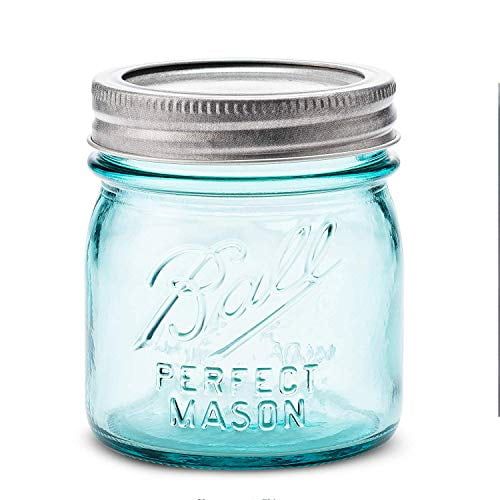 antique Ball Ideal mason canning jars lot, glass lightning lids w