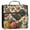 Rooster and Vintage Floral, variant on Water-Resistant 3-Ring Binder Organizer with Multiple Pockets Zipper Binder Bag for Office Pink Butterfly Pattern