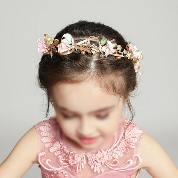 GOOHOCHY  Wedding for Bride Dyed Flower Headband Chic Headwear Classic