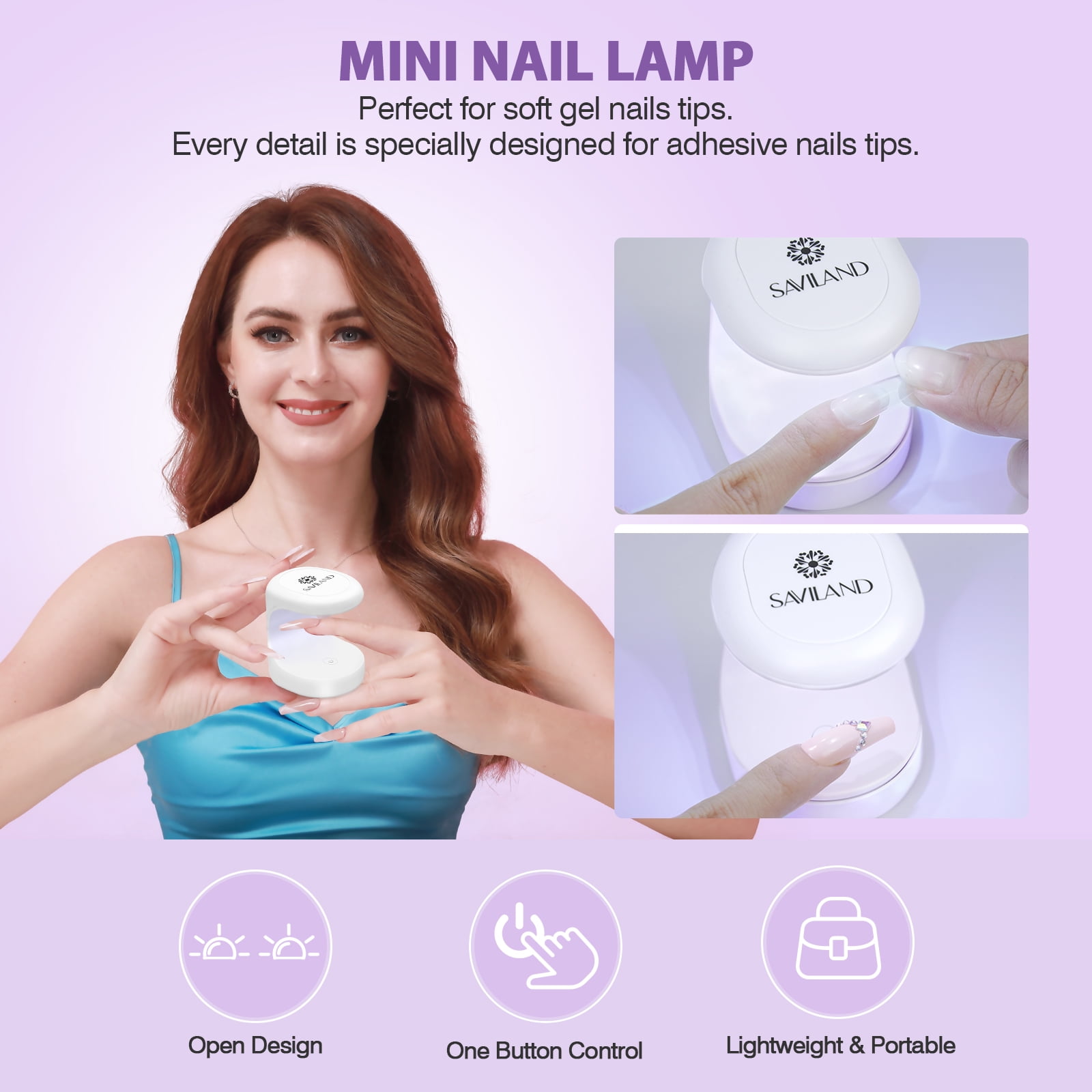 Saviland Gel X Nail Kit with Nail Drill – Nails Tips and Glue Gel Kit with 4-in-1 Nail Glue Gel 500PCS Full Cover Long Coffin Nails Tips U V Light Nail Design Kit for Nail Extension
