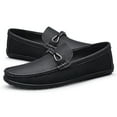 thumbnail image 4 of Men's Casual Loafers Slip On Leather Shoes Comfortable Lightweight Driving Shoes Male Moccasins Classic Penny Loafer Flats Boat Shoes Outdoor Walking Shoes, 4 of 17