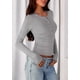 thumbnail image 3 of Remera PRETTYGARDEN 2025 Otoño Manga Larga Henley Gris XS, 3 of 8