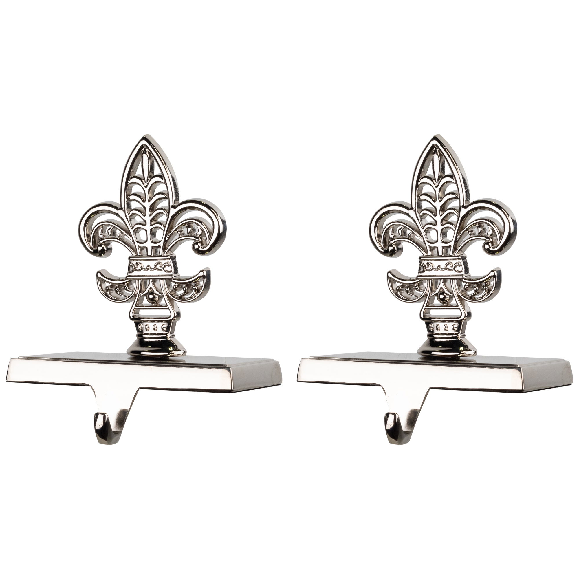 Northlight Fleur de Lis Christmas Stocking Holder - 5" - Set of 2