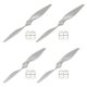thumbnail image 1 of Uxcell 8x6" 10x7" Hélice Hélices RC de 2 Palas Grises con Anillos Adaptadores para Avión Eléctrico, Paquete de 4, 1 of 7