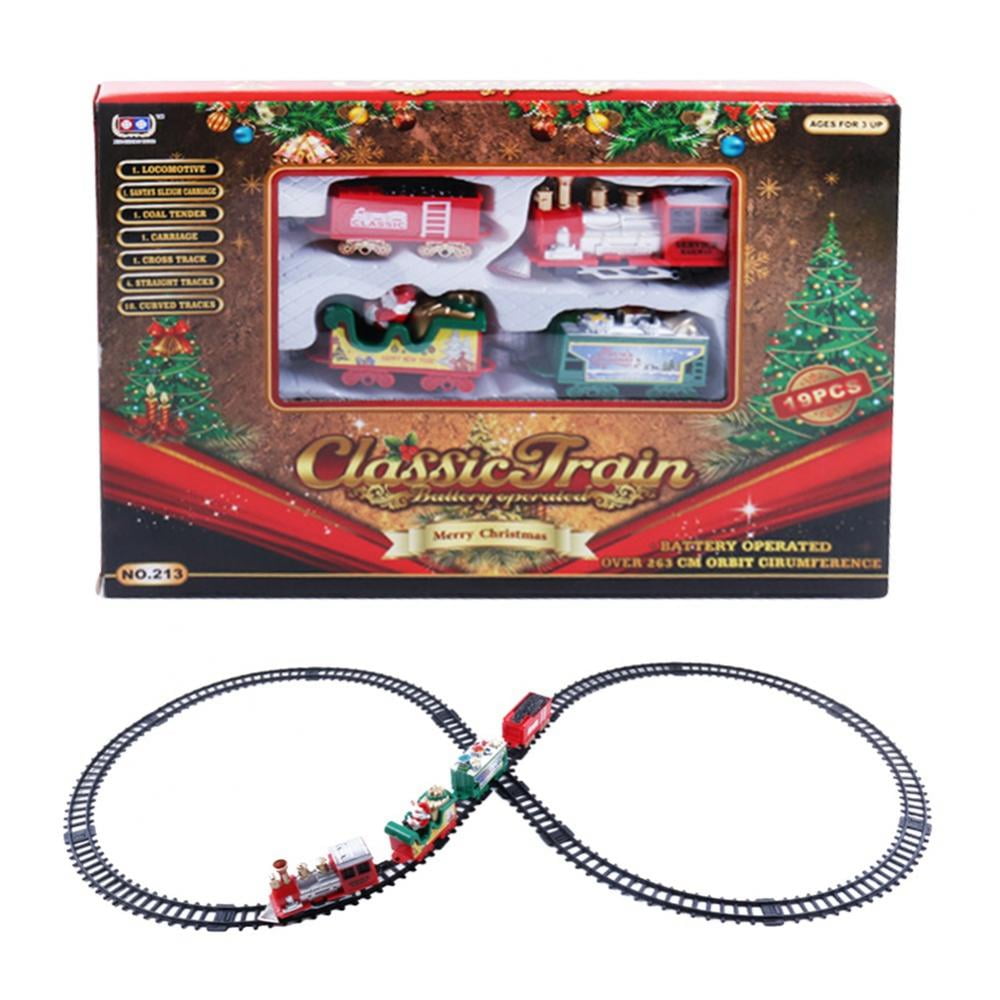 Retro Mini Electric Train Set Toys for Boys And Girls Battery Operated Small Classic Train Track