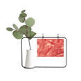 thumbnail image 1 of Agneau Roule Viande Crue Nourriture Texture Métal Cadre Cerac Vase Décor, 1 of 3