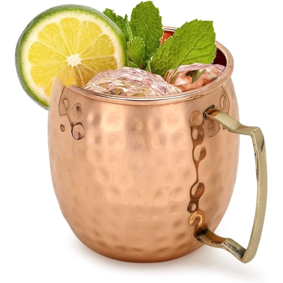 Zap Impex Pure Copper Moscow Mule Cup, no Coating, Hammered Copper, Great for Entertaining Any Chilled Beverage Dazzling and bar or Home, Great bar Gift