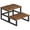 Brown, variant on 3 in 1 Step Stools for Adults Kids Toddler, Heavy Duty Wooden Step Stool with Non-Slip Pads, 2 Tire Step Stool for Kitchen Bathroom Bedroon Stepping Stool,Black
