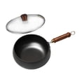 thumbnail image 3 of jifeng Wok Pan Gas Cookware Induction Cooker Frying Pan for Restaurant Kitchen Home 30cm glass lid, 3 of 9