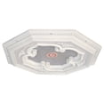 thumbnail image 3 of White and Silver Four Leaf Clover Octagon Chandelier Ceiling Medallion 24in, 3 of 5
